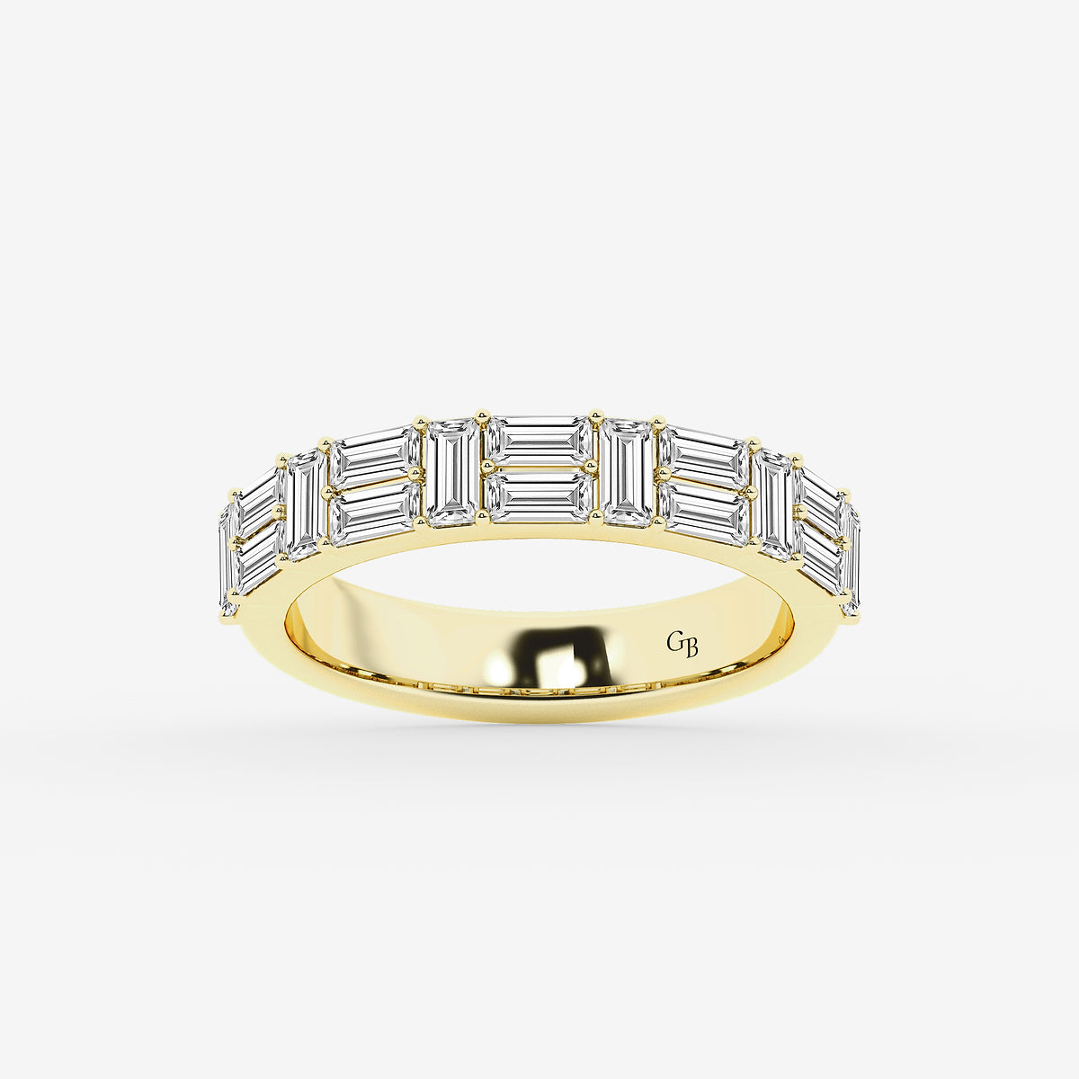 GWA130 - product video for 1 1/3 ctw Baguette Lab Grown Diamond Double Row Ring