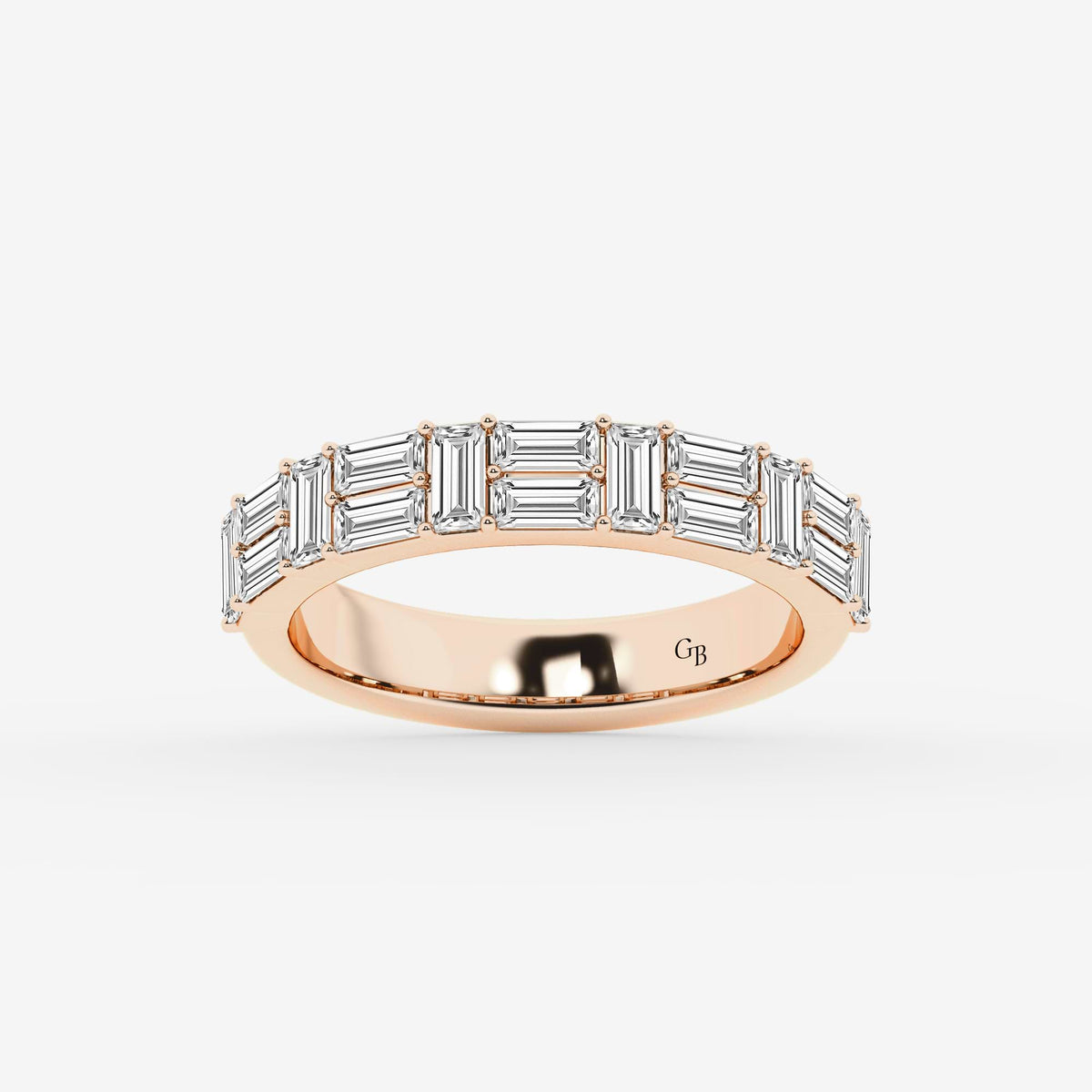 GWA130 - 1 1/3 ctw Baguette Lab Grown Diamond Double Row Ring