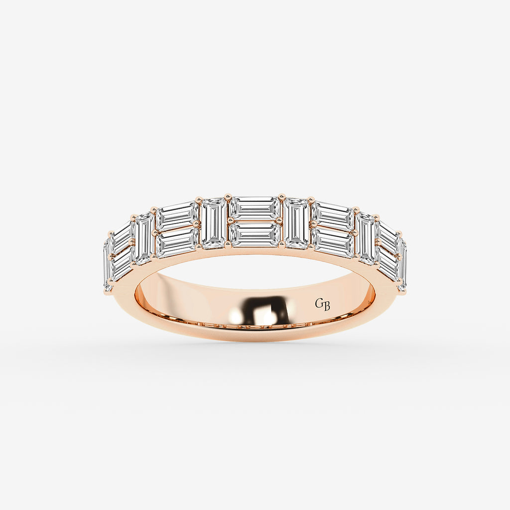 GWA130 - product video for 1 1/3 ctw Baguette Lab Grown Diamond Double Row Ring