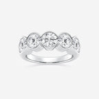 GWA131 - product video for 3 ctw Round Lab Grown Diamond Half Bezel Five Stone Anniversary Band