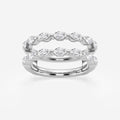 GWA132 - 1 1/4 ctw Marquise Lab Grown Diamond Double Row Ring Enhancer