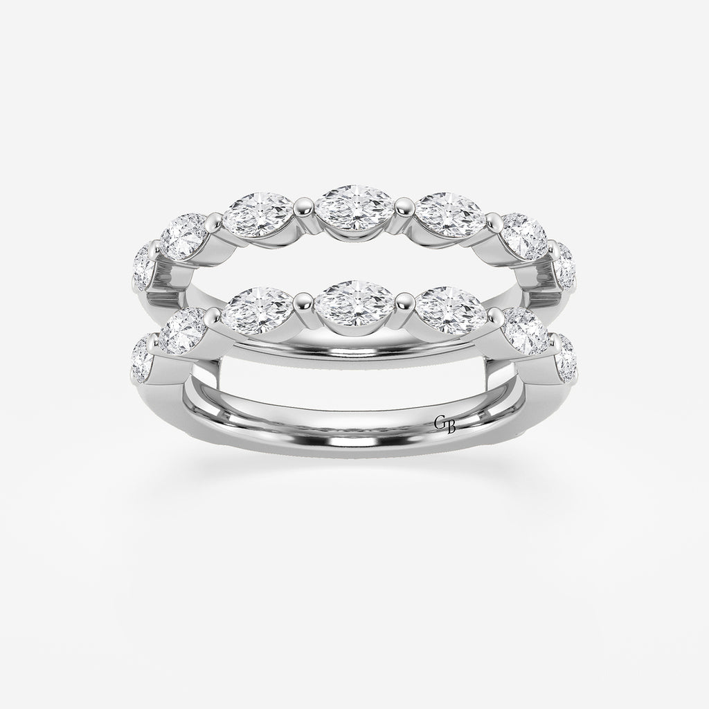 GWA132 - product video for 1 1/4 ctw Marquise Lab Grown Diamond Double Row Ring Enhancer