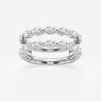 GWA132 - product video for 1 1/4 ctw Marquise Lab Grown Diamond Double Row Ring Enhancer