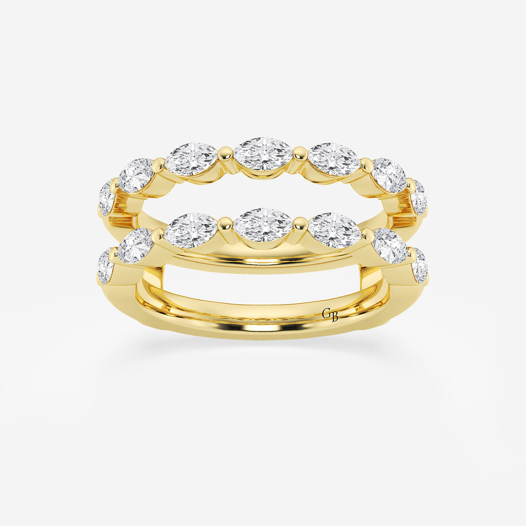 GWA132 - product video for 1 1/4 ctw Marquise Lab Grown Diamond Double Row Ring Enhancer
