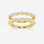 GWA132 - product video for 1 1/4 ctw Marquise Lab Grown Diamond Double Row Ring Enhancer