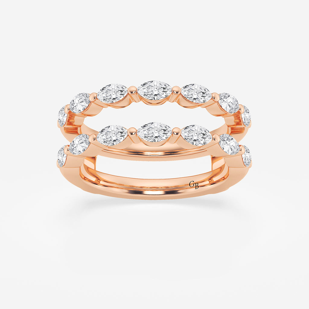 GWA132 - product video for 1 1/4 ctw Marquise Lab Grown Diamond Double Row Ring Enhancer