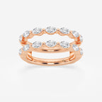 GWA132 - product video for 1 1/4 ctw Marquise Lab Grown Diamond Double Row Ring Enhancer