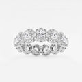 GWA133 - 3 ctw Halo Round Lab Grown Diamond Eternity Band - 6mm Width