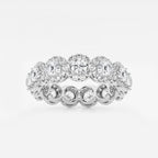 GWA133 - product video for 3 ctw Halo Round Lab Grown Diamond Eternity Band - 6mm Width