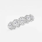 GWA133 - Additional Image 1 for  3 ctw Halo Round Lab Grown Diamond Eternity Band - 6mm Width