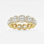 GWA133 - product video for 3 ctw Halo Round Lab Grown Diamond Eternity Band - 6mm Width