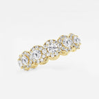 GWA133 - Additional Image 1 for  3 ctw Halo Round Lab Grown Diamond Eternity Band - 6mm Width