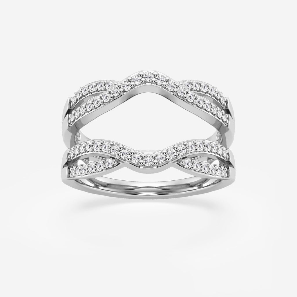 GWA134 - 1/3 ctw Round Lab Grown Diamond Crossover Ring Enhancer