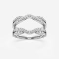 GWA134 - 1/3 ctw Round Lab Grown Diamond Crossover Ring Enhancer