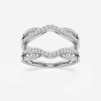 GWA134 - 1/3 ctw Round Lab Grown Diamond Crossover Ring Enhancer