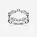 GWA134 - product video for 1/3 ctw Round Lab Grown Diamond Crossover Ring Enhancer