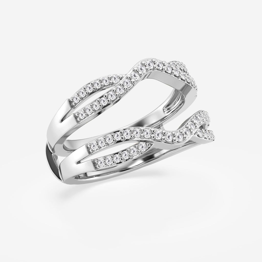 GWA134 - Additional Image 1 for  1/3 ctw Round Lab Grown Diamond Crossover Ring Enhancer