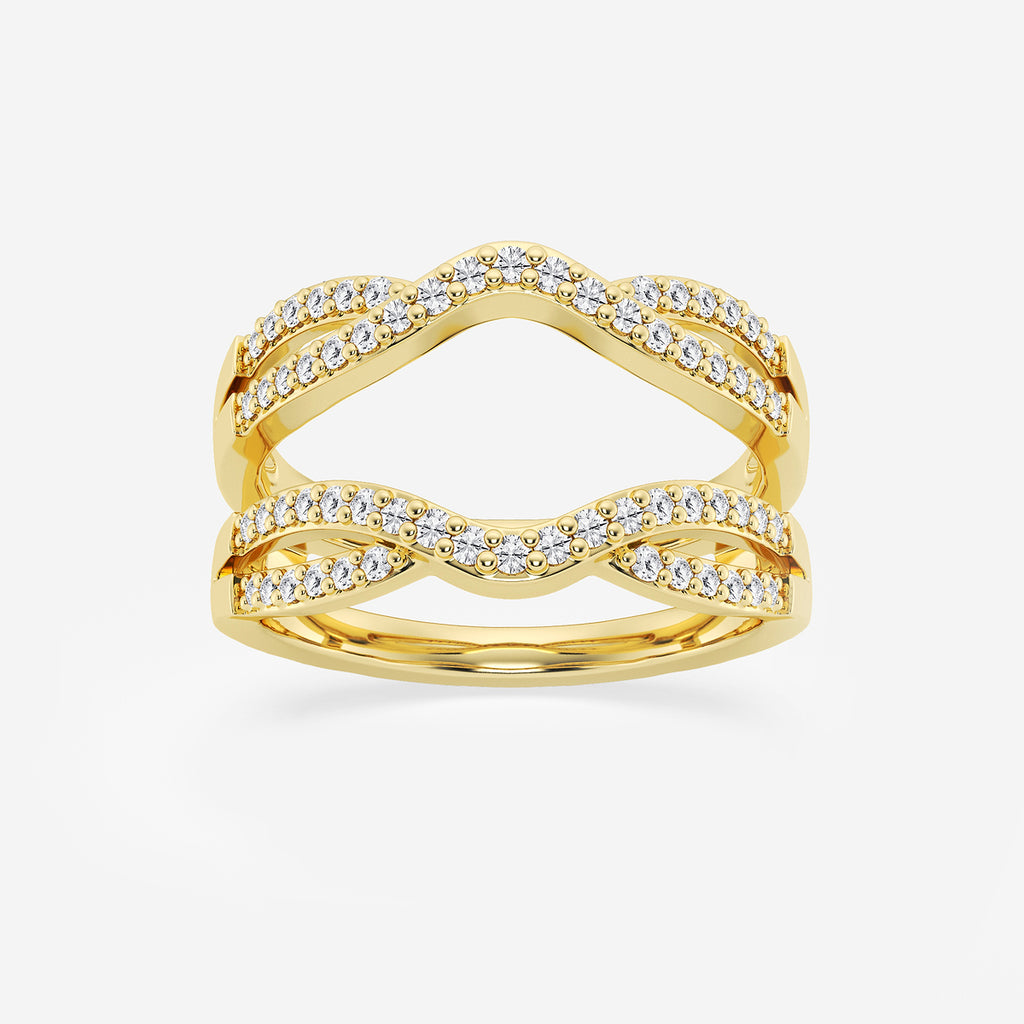 GWA134 - product video for 1/3 ctw Round Lab Grown Diamond Crossover Ring Enhancer