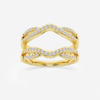 GWA134 - product video for 1/3 ctw Round Lab Grown Diamond Crossover Ring Enhancer