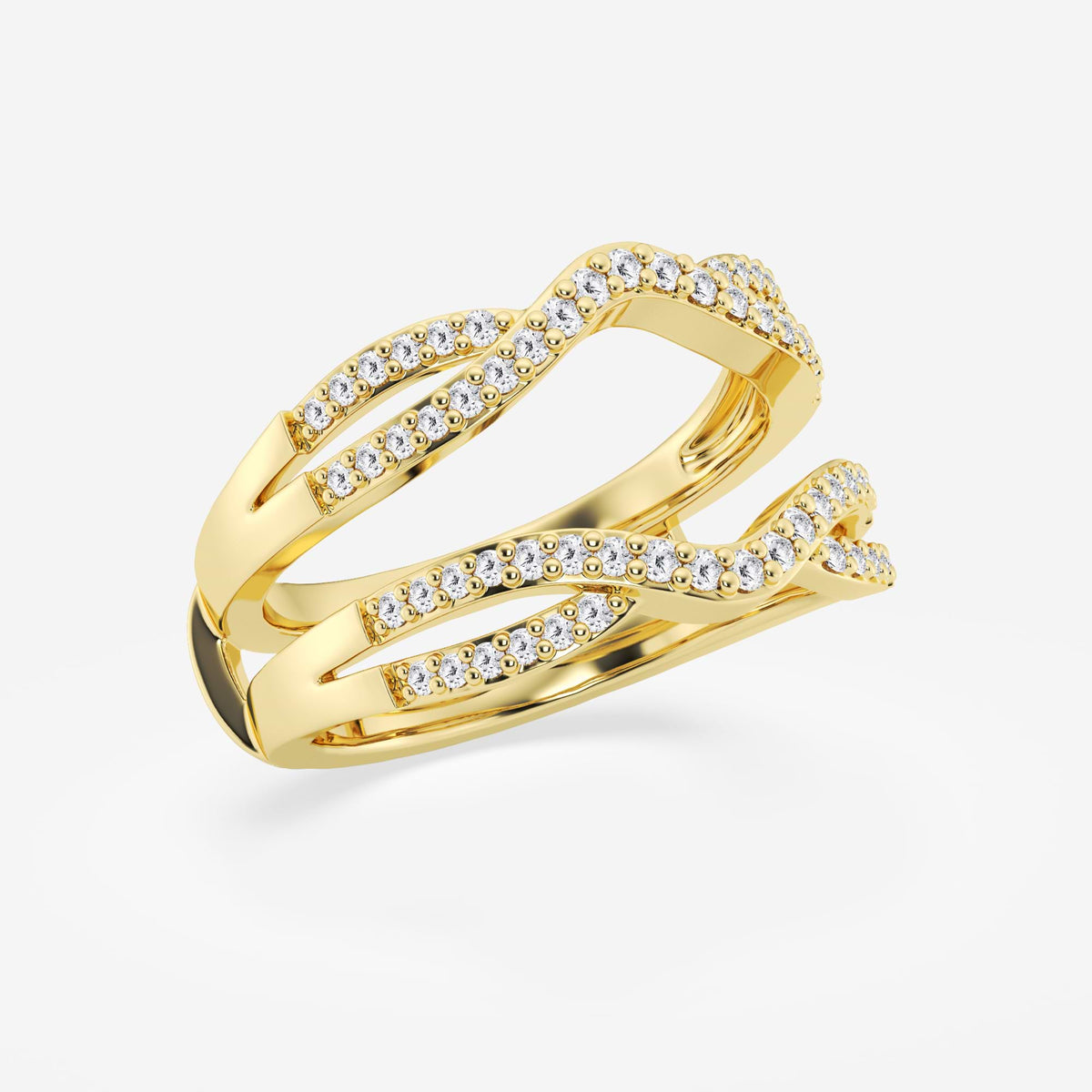 GWA134 - Additional Image 1 for  1/3 ctw Round Lab Grown Diamond Crossover Ring Enhancer