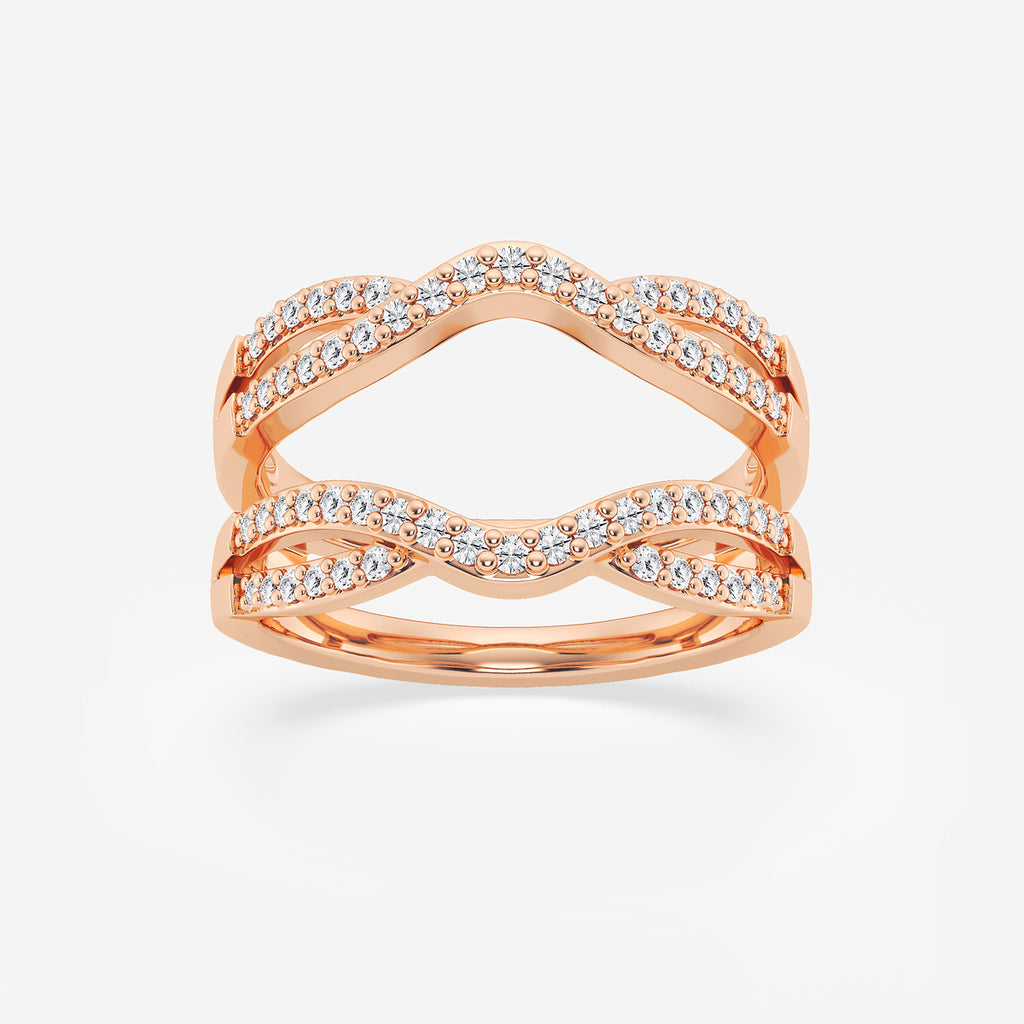 GWA134 - product video for 1/3 ctw Round Lab Grown Diamond Crossover Ring Enhancer
