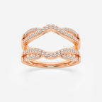 GWA134 - product video for 1/3 ctw Round Lab Grown Diamond Crossover Ring Enhancer