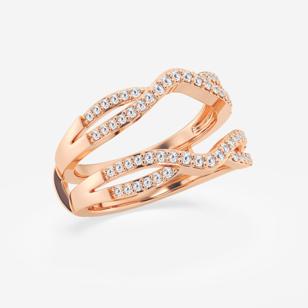 GWA134 - Additional Image 1 for  1/3 ctw Round Lab Grown Diamond Crossover Ring Enhancer