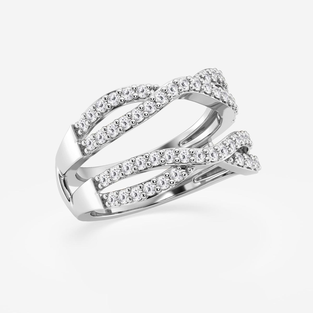 GWA134 - Additional Image 1 for  3/4 ctw Round Lab Grown Diamond Crossover Ring Enhancer