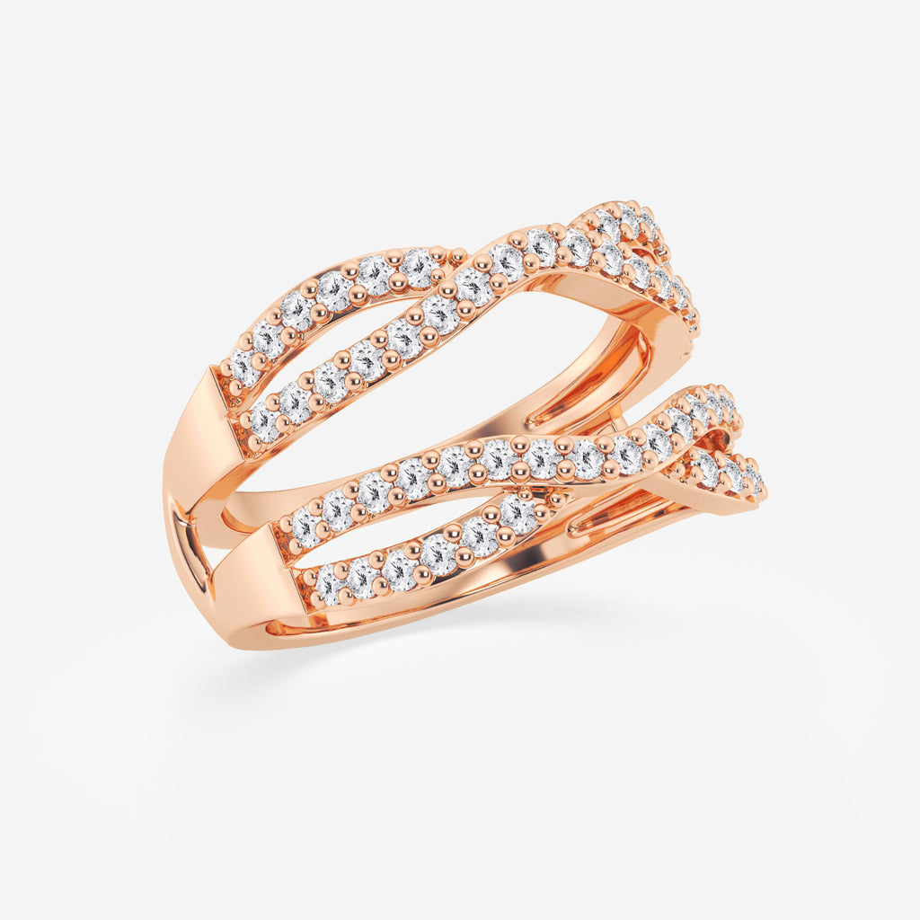GWA134 - Additional Image 1 for  3/4 ctw Round Lab Grown Diamond Crossover Ring Enhancer