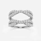 GWA134 - 1 1/2 ctw Round Lab Grown Diamond Crossover Ring Enhancer