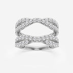 GWA134 - product video for 1 1/2 ctw Round Lab Grown Diamond Crossover Ring Enhancer
