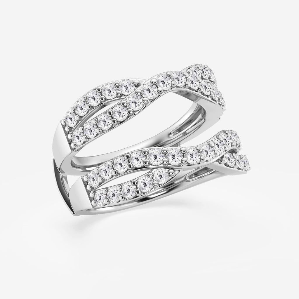 GWA134 - Additional Image 1 for  1 1/2 ctw Round Lab Grown Diamond Crossover Ring Enhancer