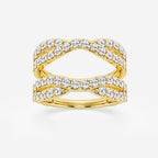 GWA134 - 1 1/2 ctw Round Lab Grown Diamond Crossover Ring Enhancer