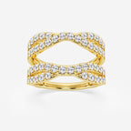 GWA134 - product video for 1 1/2 ctw Round Lab Grown Diamond Crossover Ring Enhancer