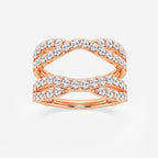 GWA134 - 1 1/2 ctw Round Lab Grown Diamond Crossover Ring Enhancer