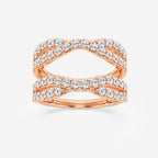 GWA134 - product video for 1 1/2 ctw Round Lab Grown Diamond Crossover Ring Enhancer
