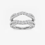 GWA135 - product video for 1 ctw Round Lab Grown Diamond Graduated Crossover Ring Enhancer
