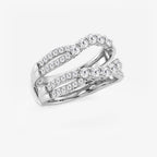 GWA135 - Additional Image 1 for  1 ctw Round Lab Grown Diamond Graduated Crossover Ring Enhancer