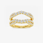 GWA135 - product video for 1 ctw Round Lab Grown Diamond Graduated Crossover Ring Enhancer