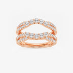 GWA135 - product video for 1 ctw Round Lab Grown Diamond Graduated Crossover Ring Enhancer