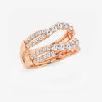 GWA135 - Additional Image 1 for  1 ctw Round Lab Grown Diamond Graduated Crossover Ring Enhancer