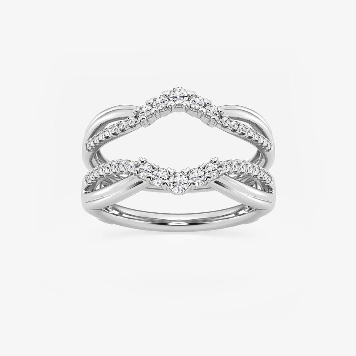 GWA136 - 1/3 ctw Round Lab Grown Diamond Graduated Ring Enhancer