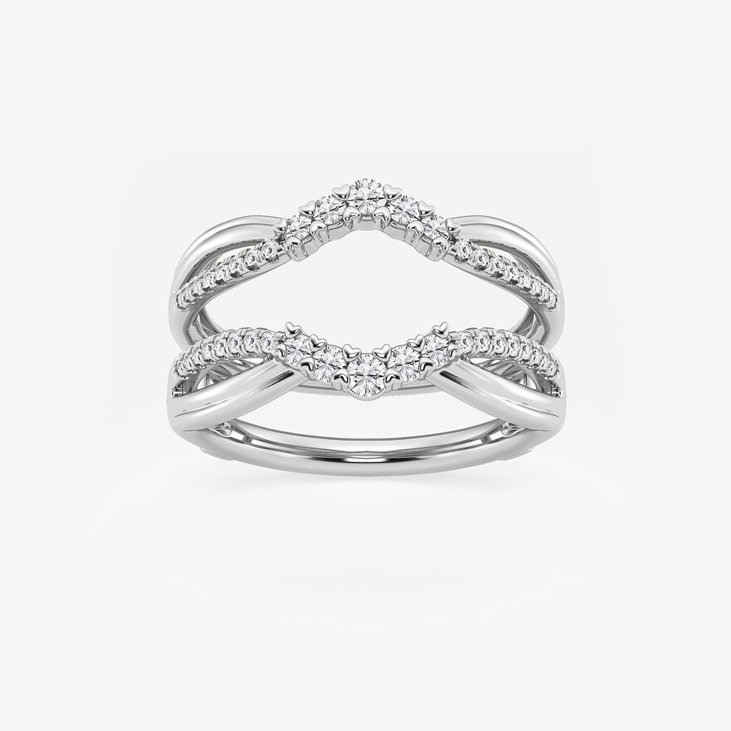 GWA136 - product video for 1/3 ctw Round Lab Grown Diamond Graduated Ring Enhancer