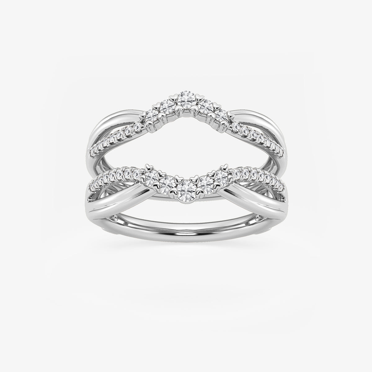 GWA136 - product video for 1/3 ctw Round Lab Grown Diamond Graduated Ring Enhancer