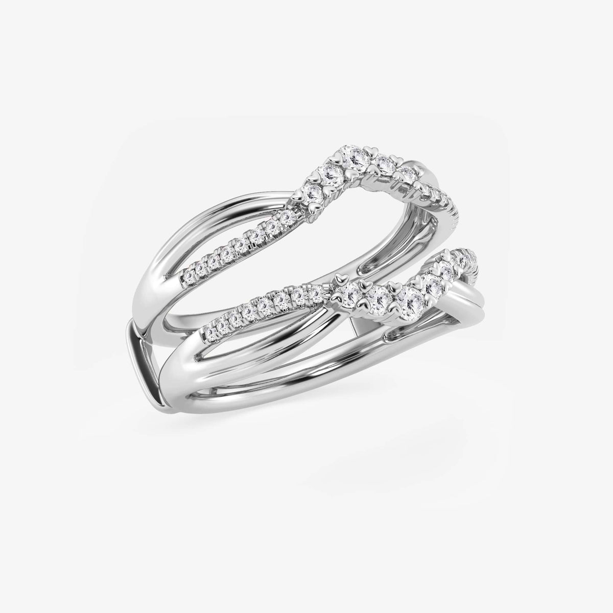 GWA136 - Additional Image 1 for  1/3 ctw Round Lab Grown Diamond Graduated Ring Enhancer