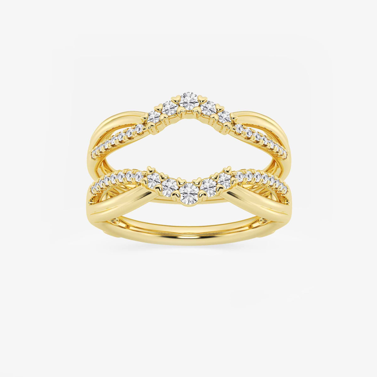 GWA136 - 1/3 ctw Round Lab Grown Diamond Graduated Ring Enhancer