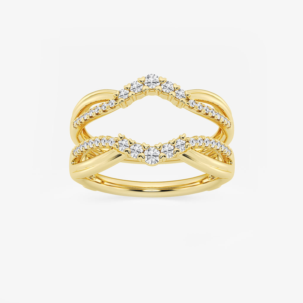 GWA136 - product video for 1/3 ctw Round Lab Grown Diamond Graduated Ring Enhancer