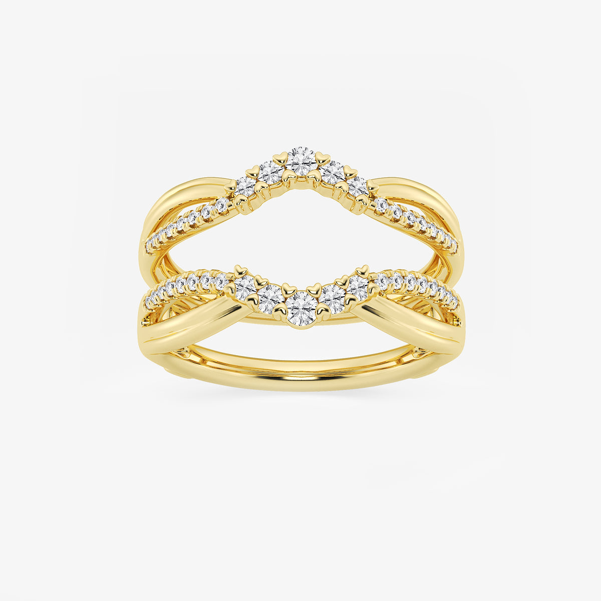 GWA136 - product video for 1/3 ctw Round Lab Grown Diamond Graduated Ring Enhancer