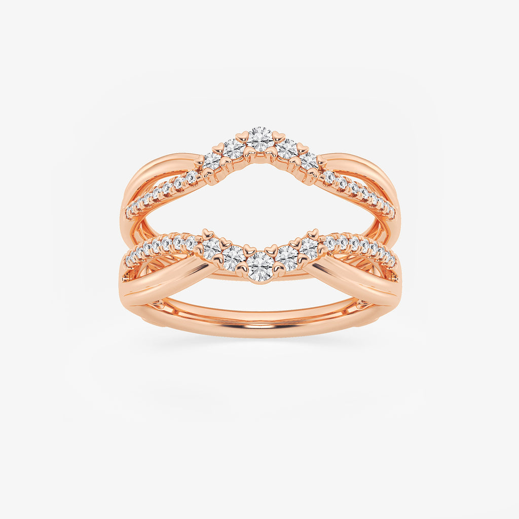 GWA136 - product video for 1/3 ctw Round Lab Grown Diamond Graduated Ring Enhancer