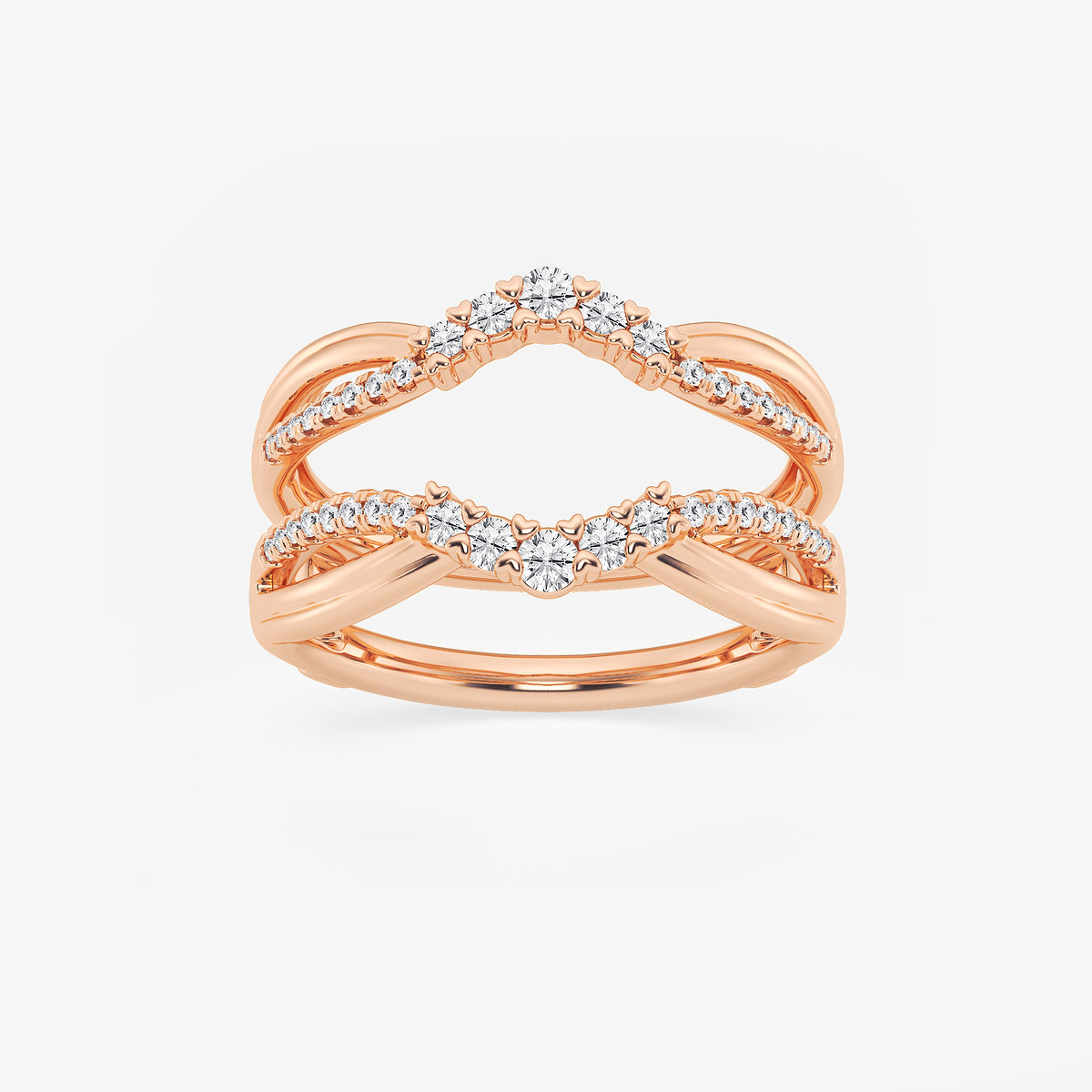 GWA136 - product video for 1/3 ctw Round Lab Grown Diamond Graduated Ring Enhancer